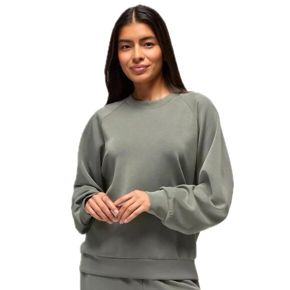 NWT Prana THYME Green Large Shea Soft Crewneck Sweatshirt Top - Picture 2 of 10